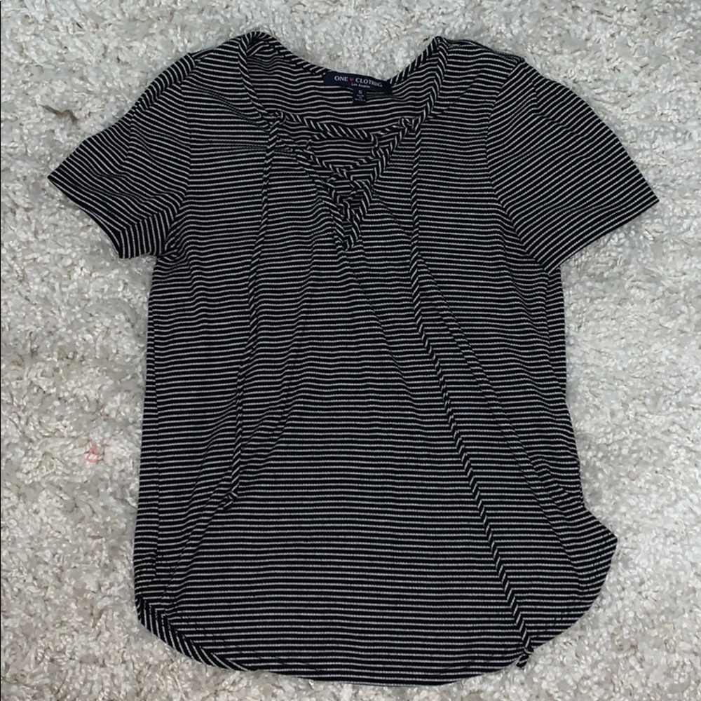 Lace up t-shirt
